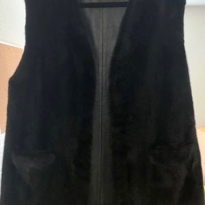 Mink and Leather Reversible Vest (authentic)